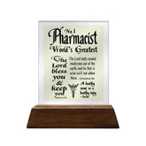 No.1 Pharmacist Glass Plaque